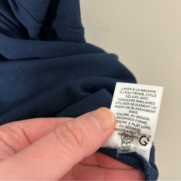 Halogen Women's Tank Top Blouse Navy Blue Draped side Size XS - Picture 8 of 11